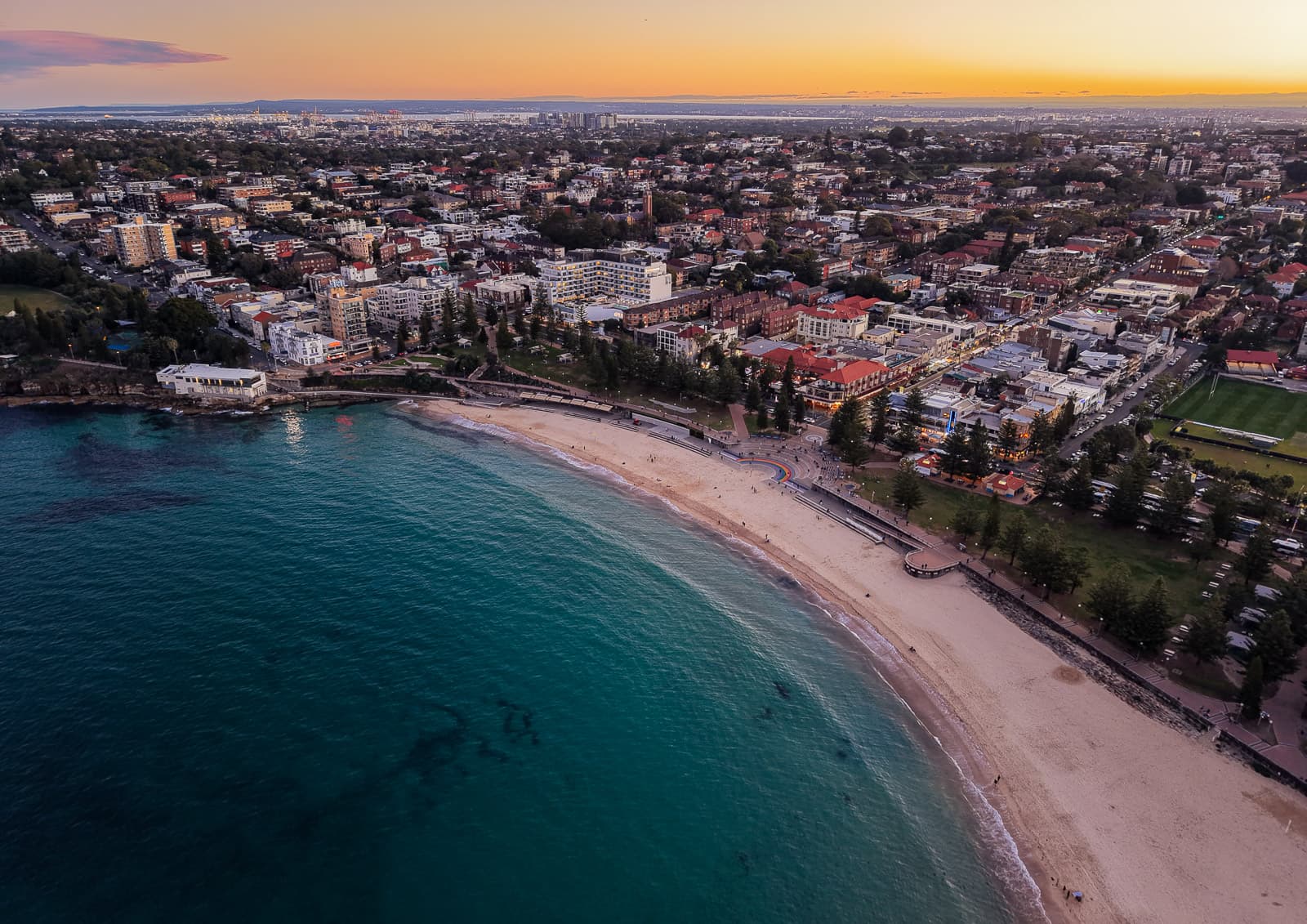 Coogee, Golden Hour — fine-art aerial print of Coogee